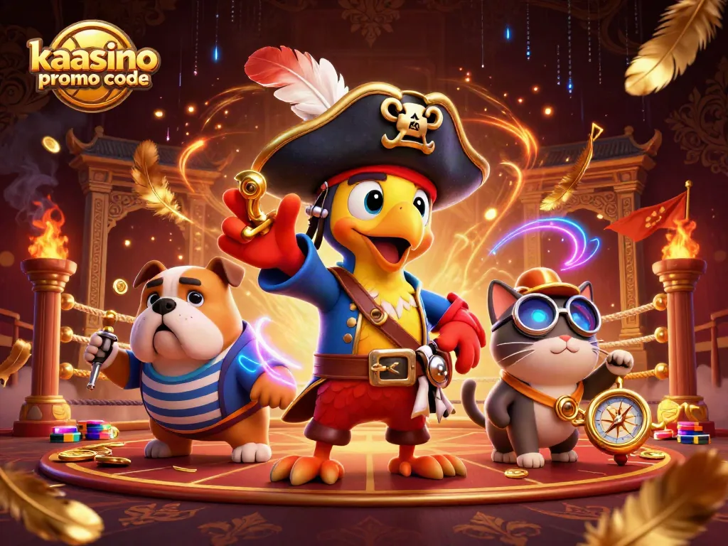 Engage with the exhilarating kaasino promo code scene featuring pirate characters and dynamic casino elements.