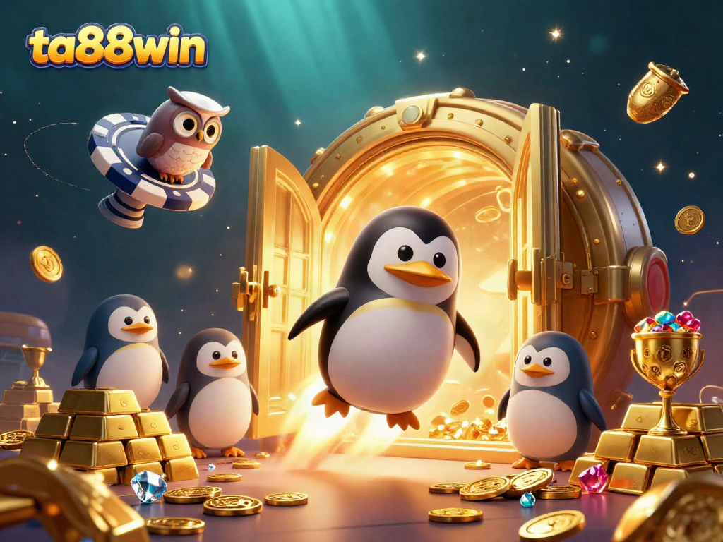 Experience exhilarating gaming at ta88win with a vibrant casino-themed digital scene.