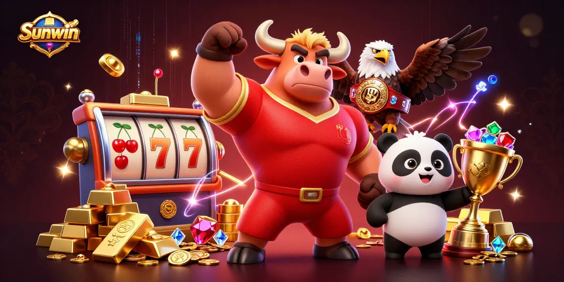 Sunwin offers exciting gameplay with treasure, mascots, and vibrant casino elements.
